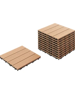 Rivestimenti e piastrelle da esterno ATELETA Composito legno-plastica (WPC) Marrone chiaro