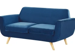 Rivestimento per divano a 2 posti BERNES Velluto Blu marino