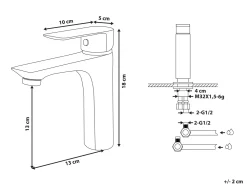 Rubinetteria per lavabo BERLOI Ottone Oro