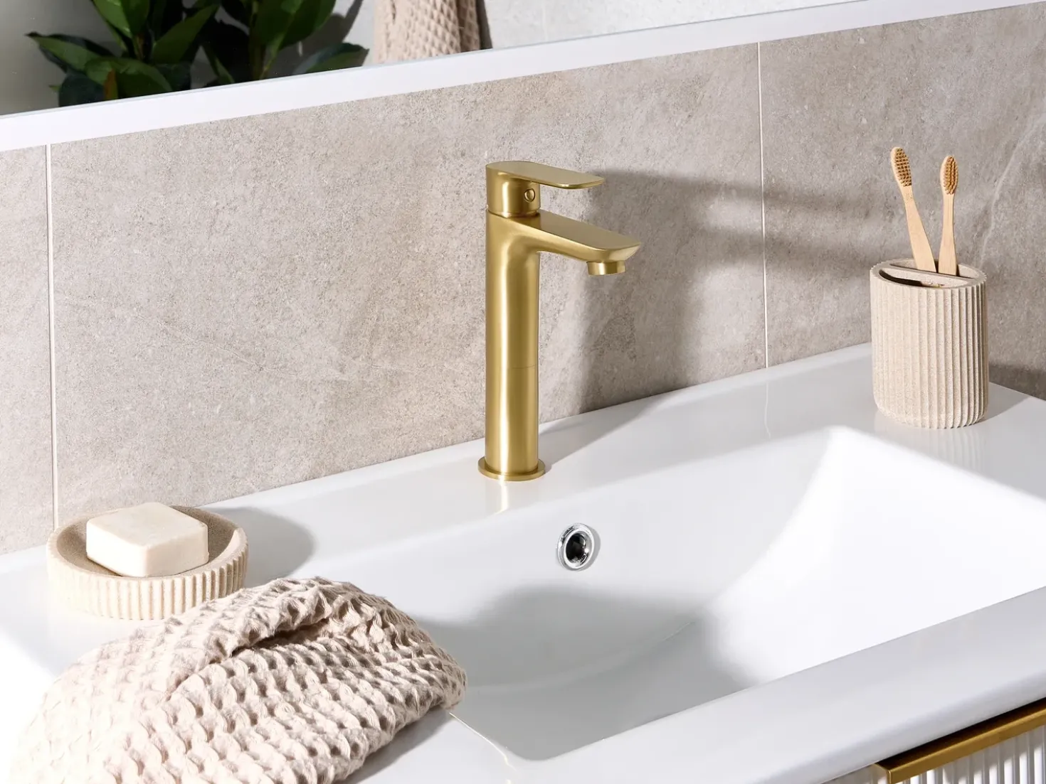 Rubinetteria per lavabo CHIMBOTE Ottone Oro