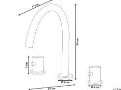 Rubinetteria per lavabo PILCOMAYO Ottone Nero