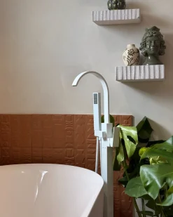 Rubinetteria per vasca da bagno freestanding RIBBON Bianco