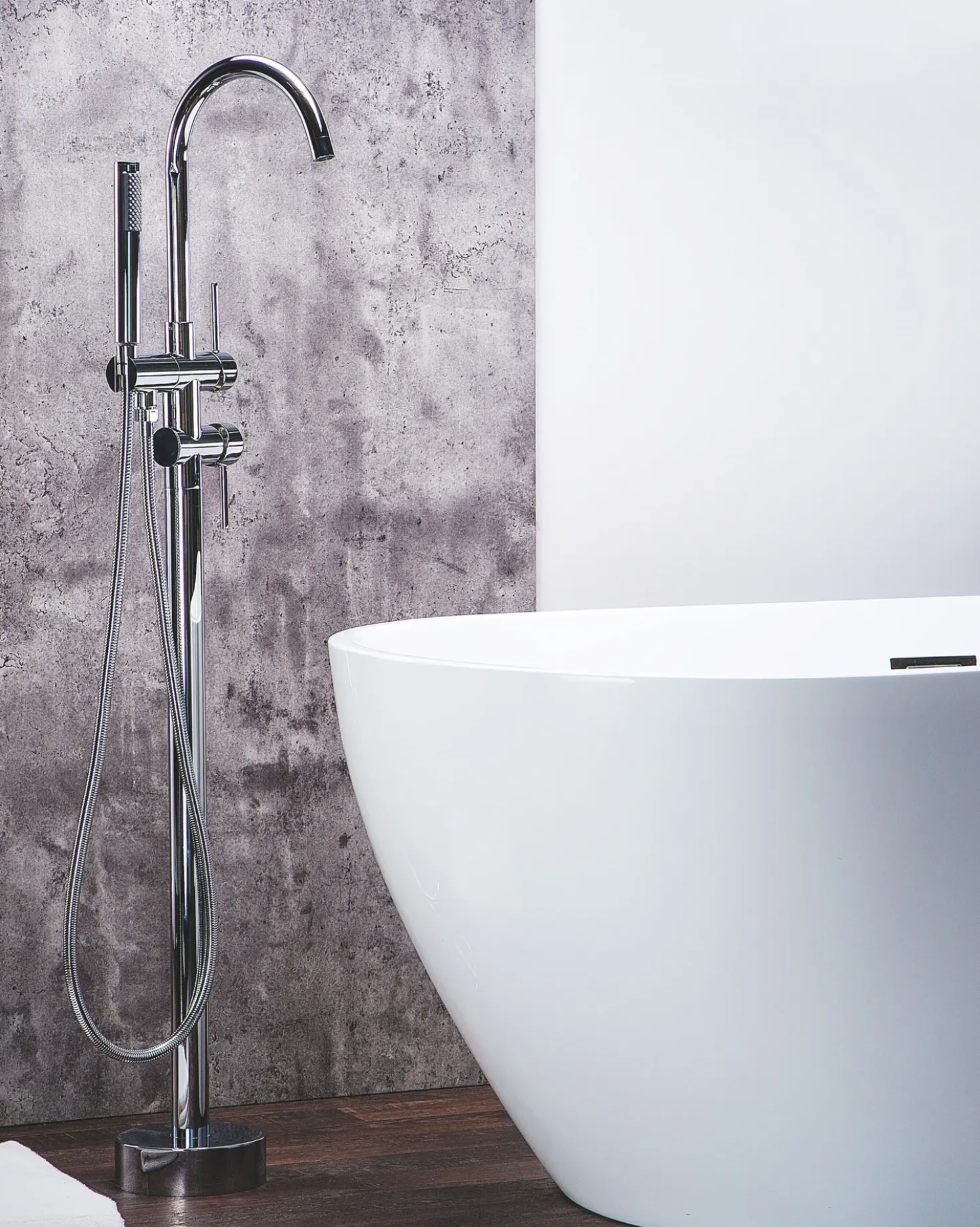 Rubinetteria per vasca da bagno freestanding TUGELA Argento