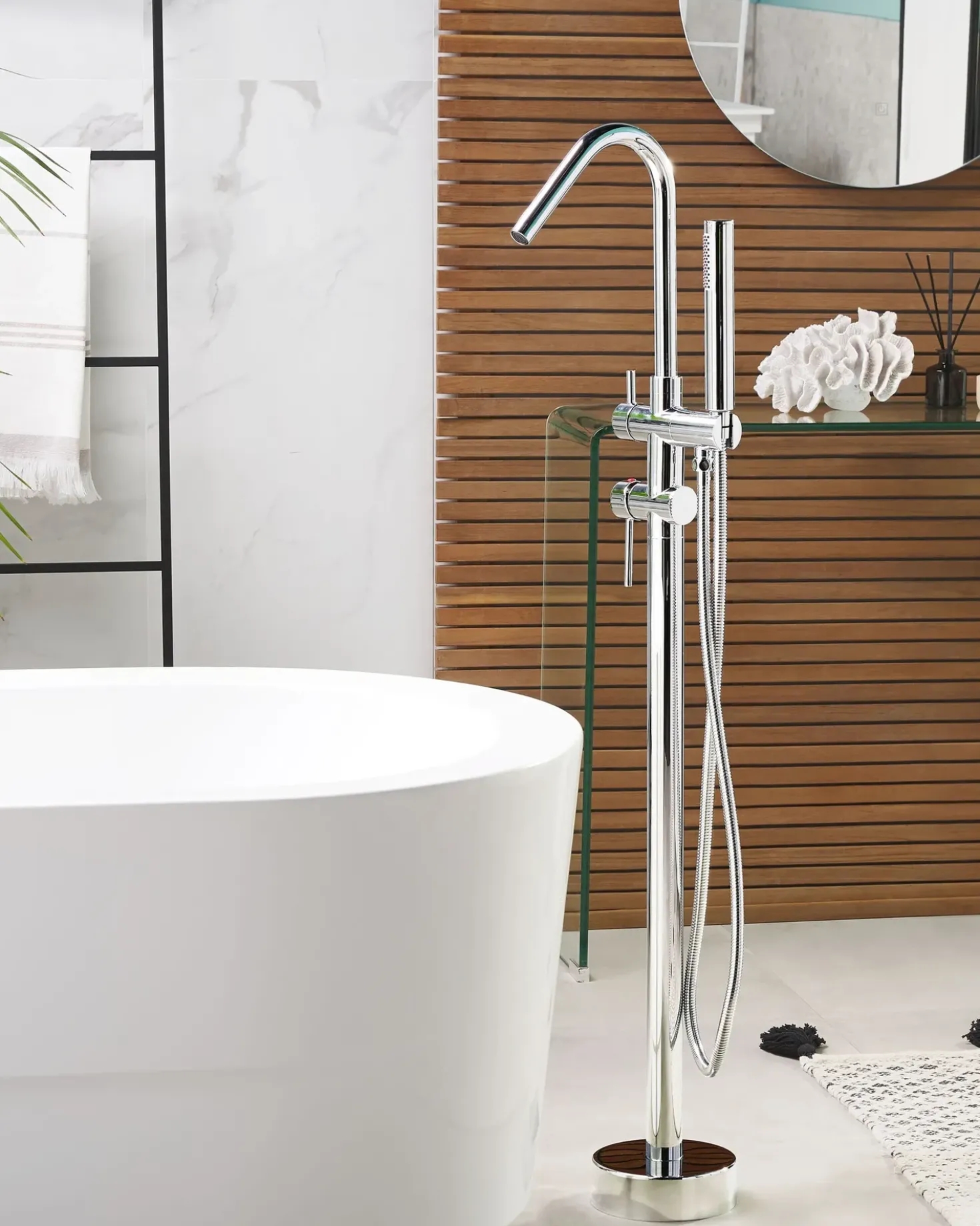 Rubinetteria per vasca da bagno freestanding VICTORIA Argento