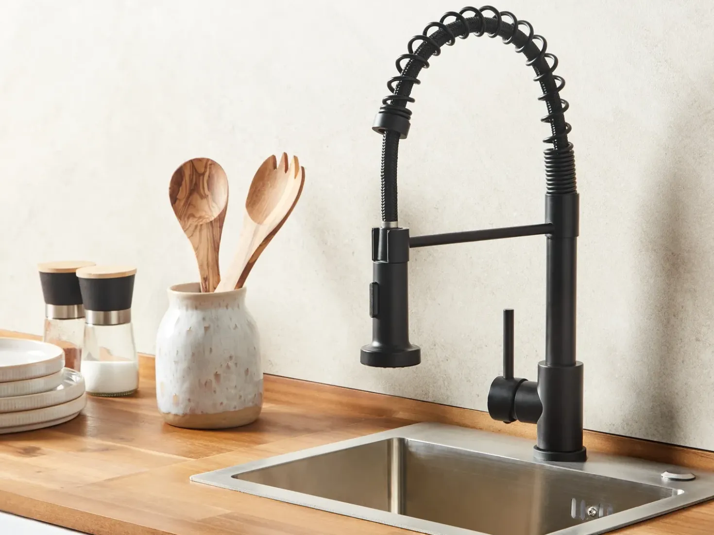 Rubinetto a molla da cucina MAIHUE Nero
