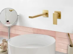 rubinetto miscelatore da parete per lavabo ANTOFAGASTA Ottone Oro