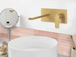rubinetto miscelatore da parete per lavabo DICHATO Ottone Oro