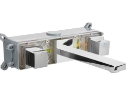 rubinetto miscelatore da parete per lavabo PAILON Ottone Argento