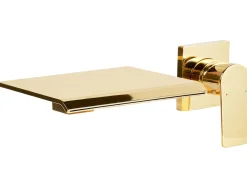 rubinetto miscelatore da parete per lavabo APONWAO Ottone Oro