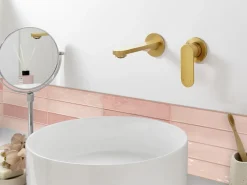 rubinetto miscelatore da parete per lavabo GUATAVIA Ottone Oro