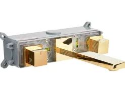 rubinetto miscelatore da parete per lavabo PAILON Ottone Oro