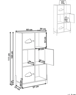 Scaffale CLOUDY 111 cm Bianco