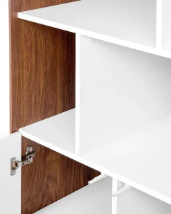 Scaffale COLUMBUS 182 cm Marrone/Bianco