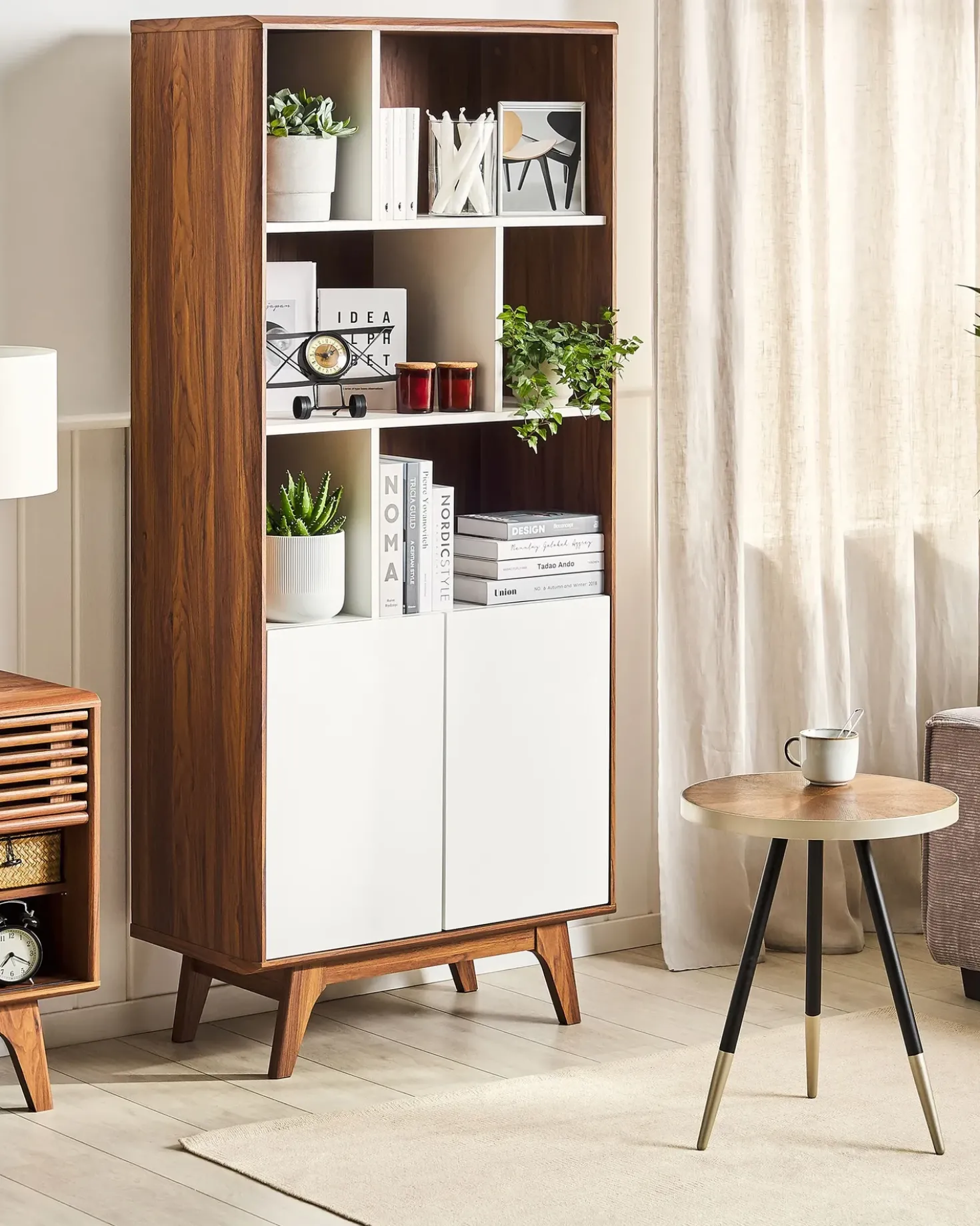 Scaffale COLUMBUS 182 cm Marrone/Bianco