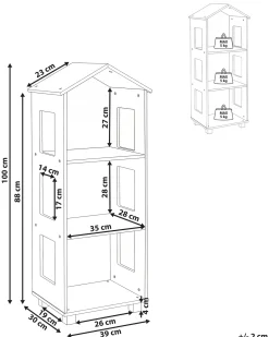 Scaffale GLENORIE 100 cm Bianco