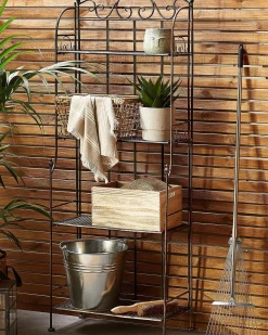 Scaffale ISERNIA Metallo 61 cm 29 cm Nero
