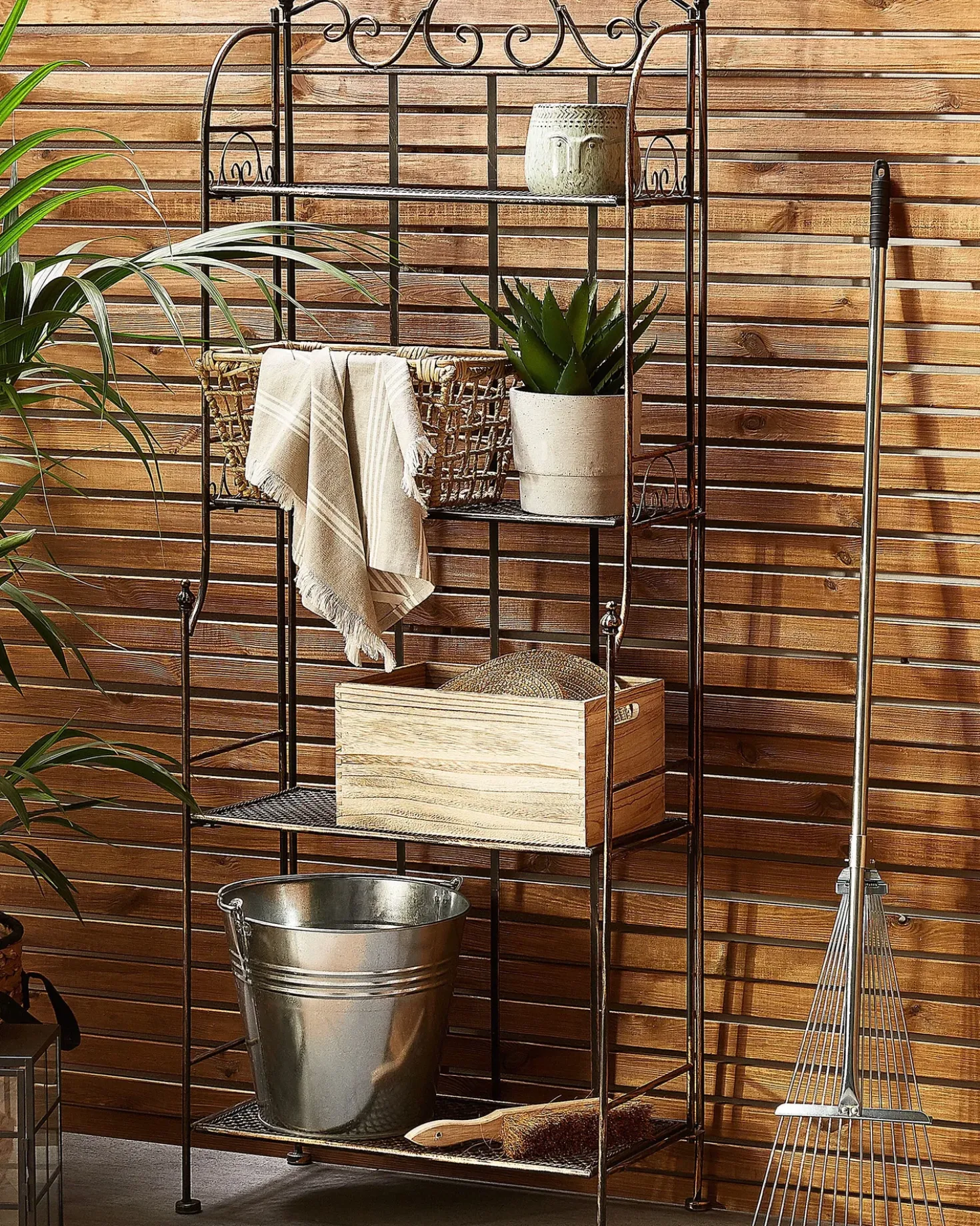 Scaffale ISERNIA Metallo 61 cm 29 cm Nero
