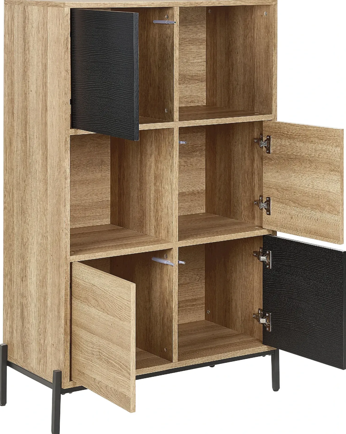 Scaffale MOINES 135 cm Marrone/Nero