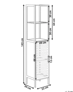 Scaffale OWASSO Bambù Bianco