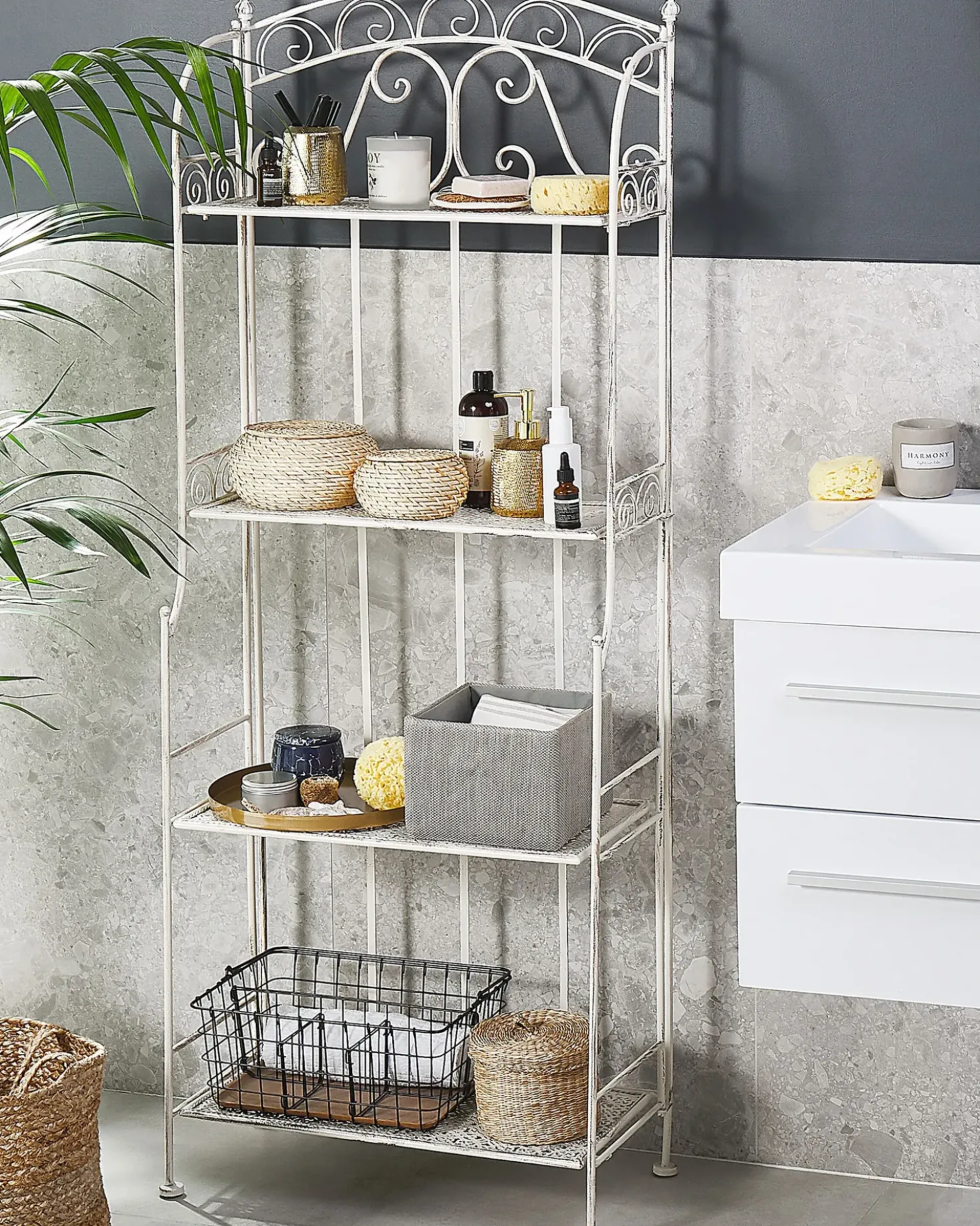 Scaffale PADUA Metallo 61 cm 32 cm Bianco