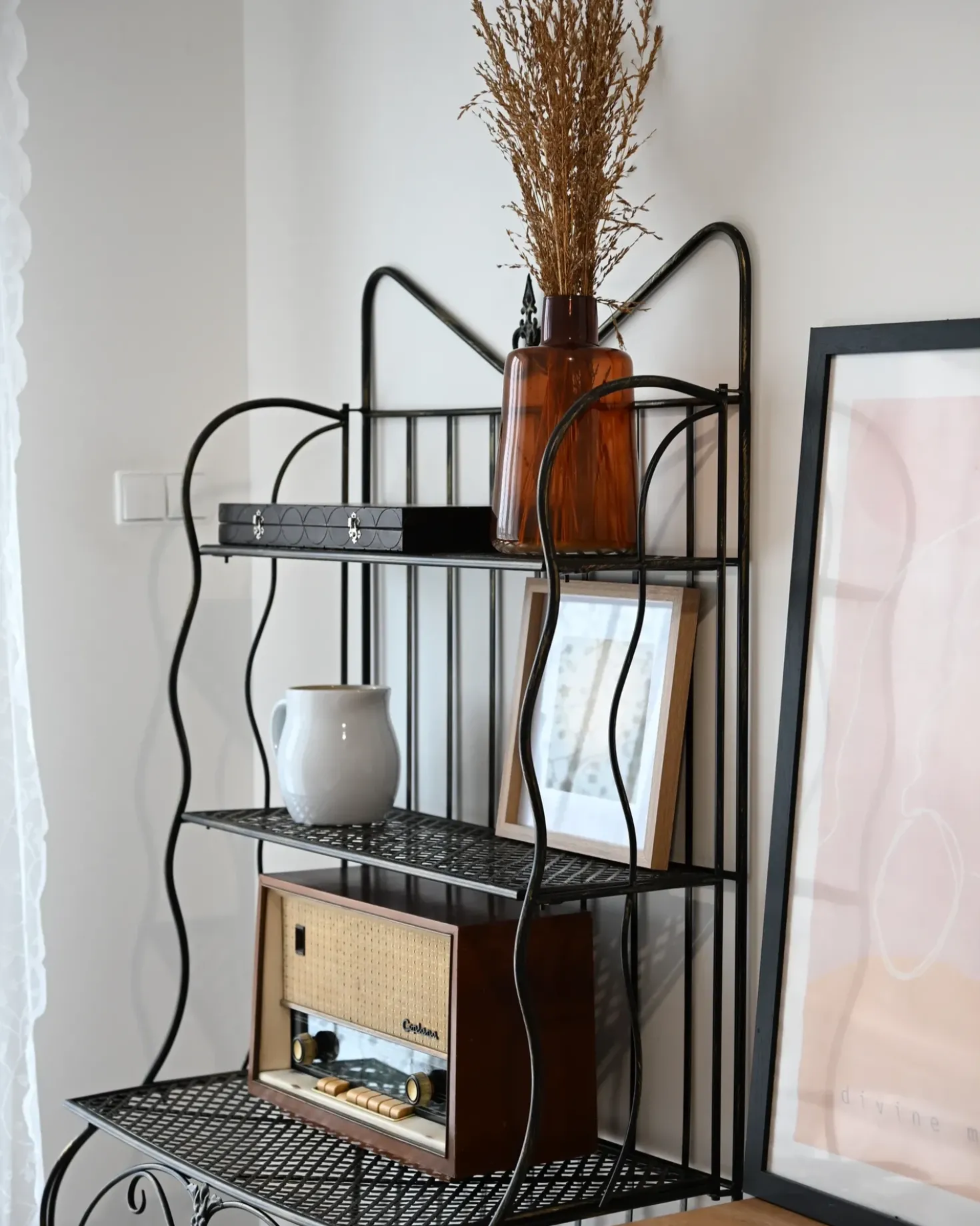 Scaffale PAVONA Metallo 94 cm 50 cm Nero