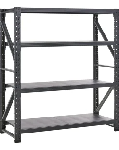 Scaffale per garage FIUGGI Metallo 200 cm 60 cm Nero