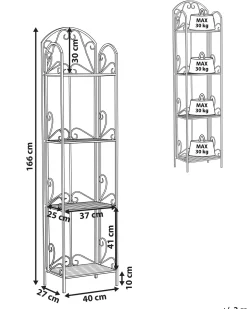 Scaffale VALDIVIA Metallo Nero