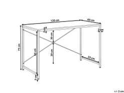 Scrivania ANDASTE Bianco 120 cm 60 cm