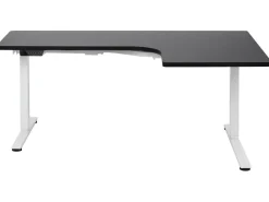Scrivania angolare regolabile elettricamente DESTINES Nero/Bianco 160 cm 109 cm Lato destro