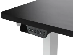 Scrivania angolare regolabile elettricamente DESTINES Nero/Bianco 160 cm 109 cm Lato destro