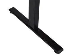 Scrivania angolare regolabile elettricamente DESTINES Bianco/Nero 160 cm 109 cm Lato Sinistro
