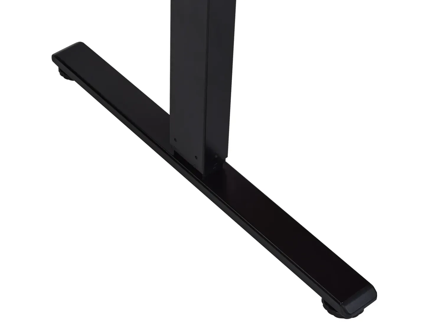 Scrivania angolare regolabile elettricamente DESTINES Bianco/Nero 160 cm 109 cm Lato Sinistro