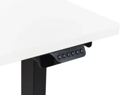Scrivania angolare regolabile elettricamente DESTINES Bianco/Nero 160 cm 109 cm Lato Sinistro