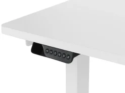 Scrivania angolare regolabile elettricamente DESTINES Bianco 160 cm 109 cm Lato destro