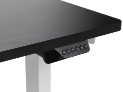 Scrivania angolare regolabile elettricamente DESTINES Nero/Bianco 160 cm 109 cm Lato Sinistro
