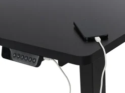 Scrivania angolare regolabile elettricamente DESTINES Nero 160 cm 109 cm Lato Sinistro