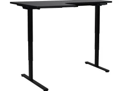 Scrivania angolare regolabile elettricamente DESTINES Nero 160 cm 109 cm Lato Sinistro