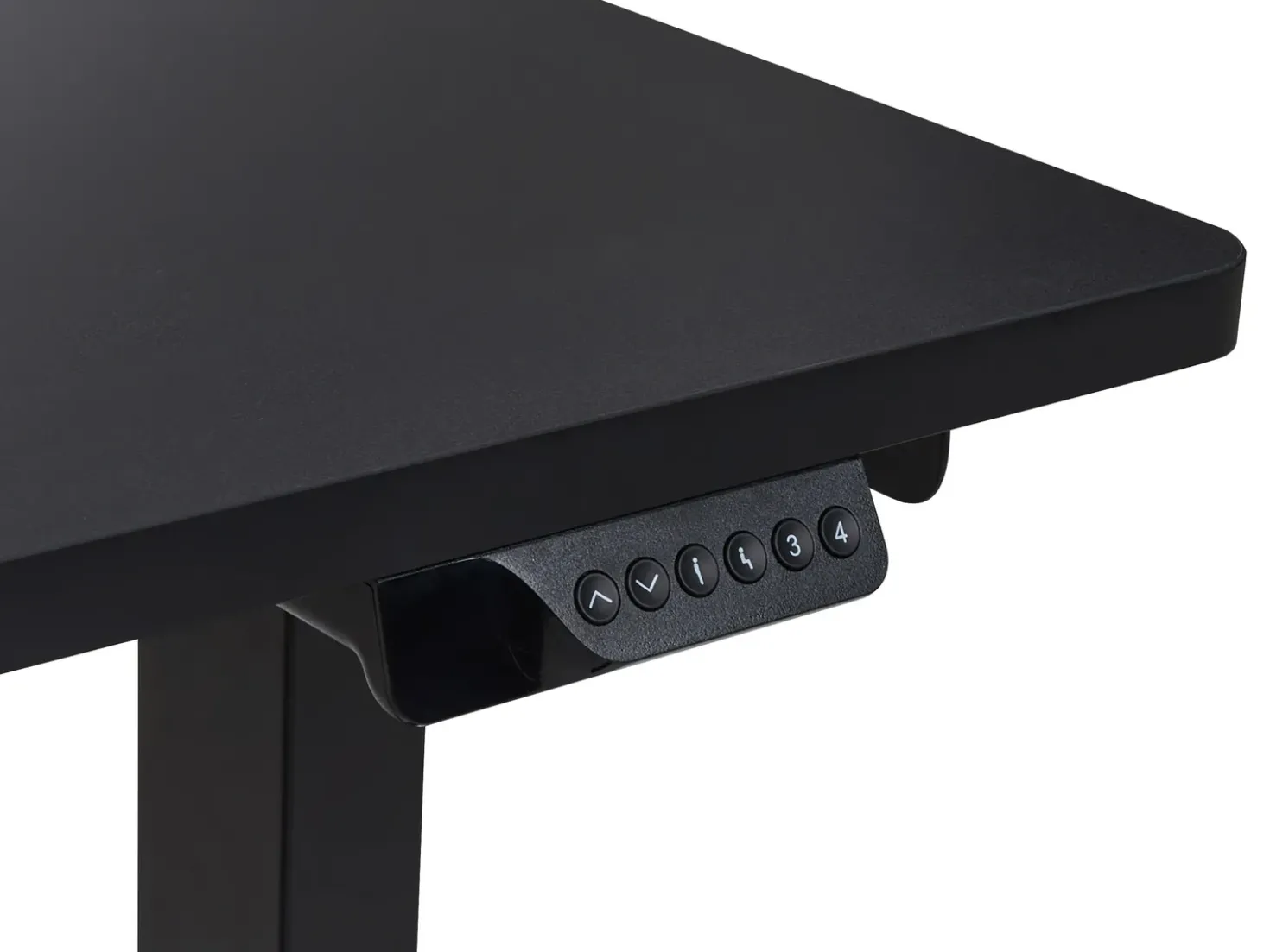 Scrivania angolare regolabile elettricamente DESTINES Nero 160 cm 109 cm Lato Sinistro