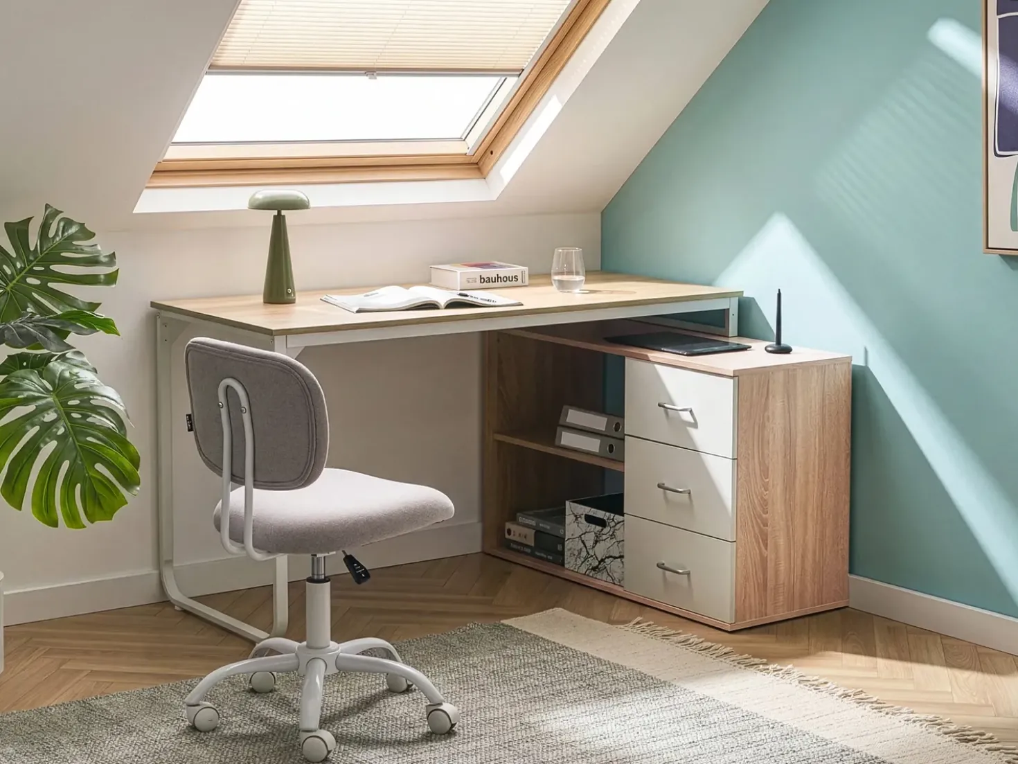 Scrivania angolare SOGNE Marrone chiaro 140 cm 100 cm