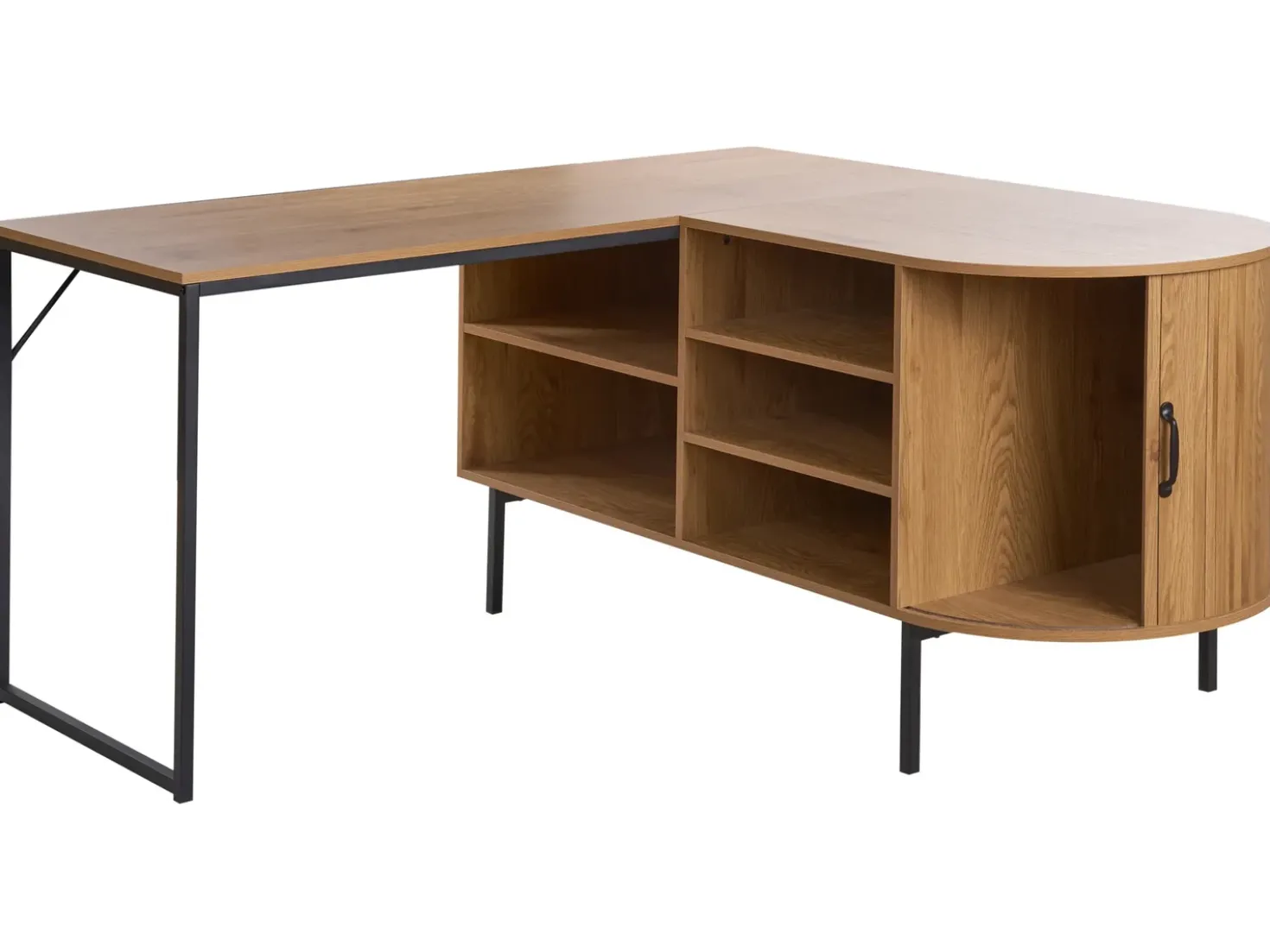 Scrivania angolare SOLARI Marrone chiaro 140 cm 140 cm