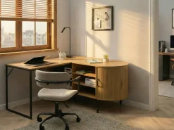 Scrivania angolare SOLARI Marrone chiaro 140 cm 140 cm