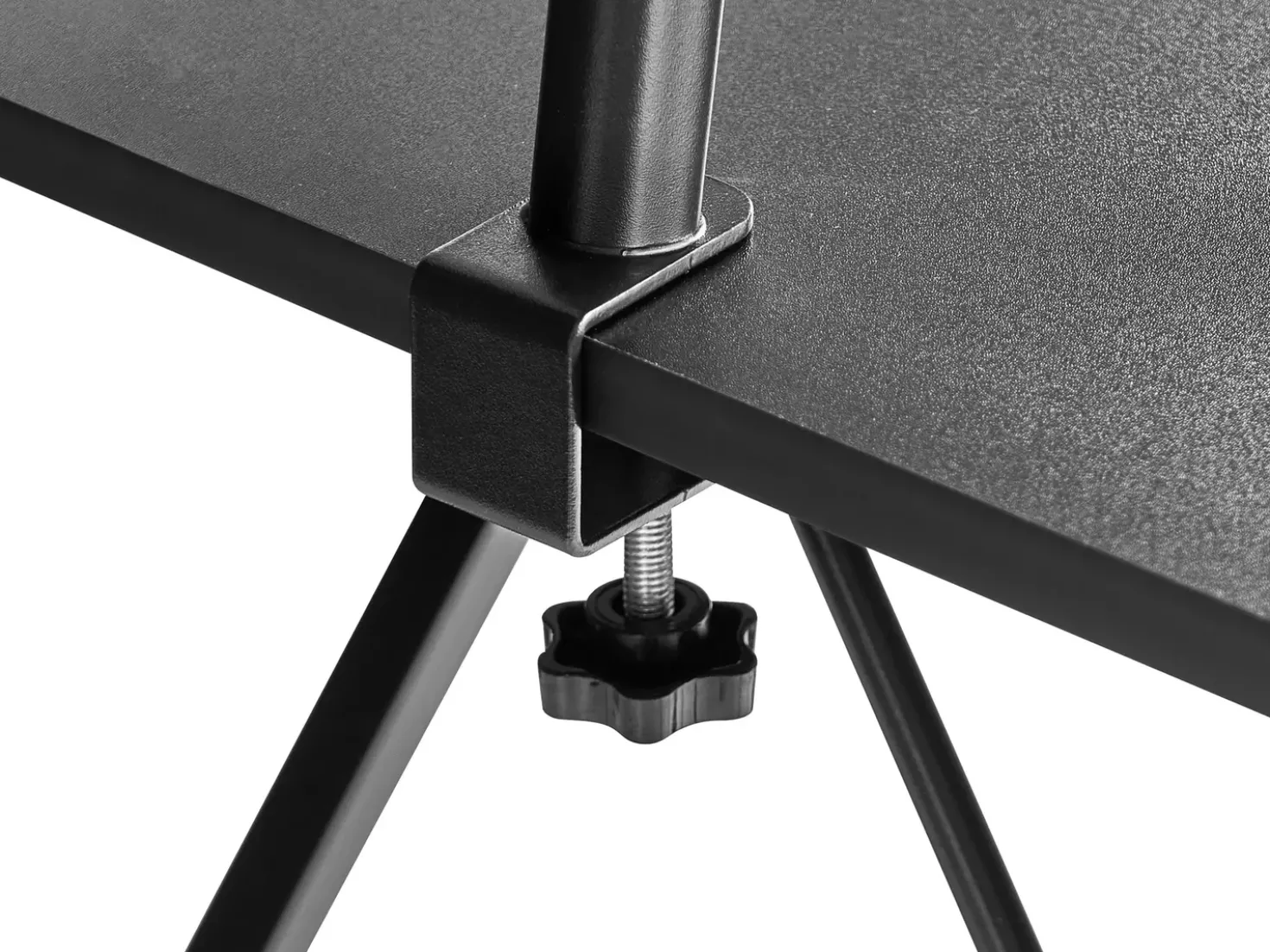 Scrivania angolare TACONY Nero 180 cm 140 cm con contenitore