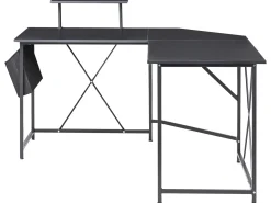 Scrivania angolare TACONY Nero 180 cm 140 cm con contenitore