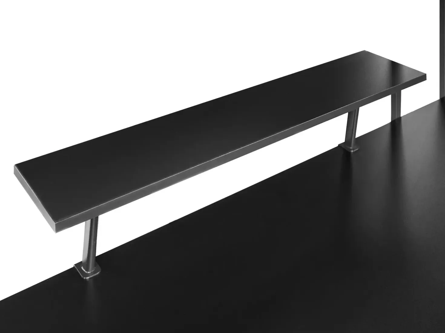 Scrivania BILOXY Nero 120 cm 64 cm con Ripiani