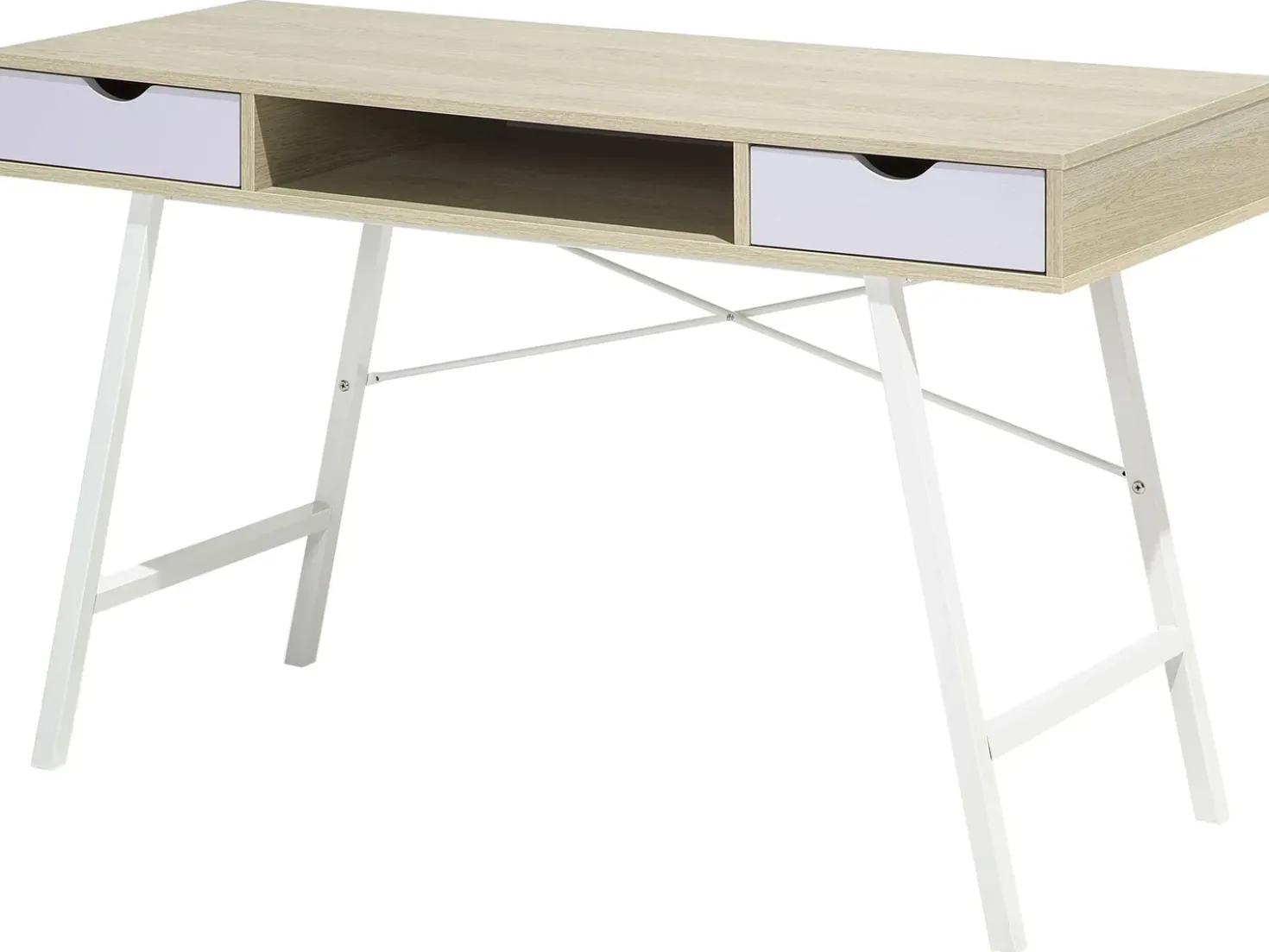 Scrivania CLARITA Marrone chiaro 120 cm 48 cm con Cassetti