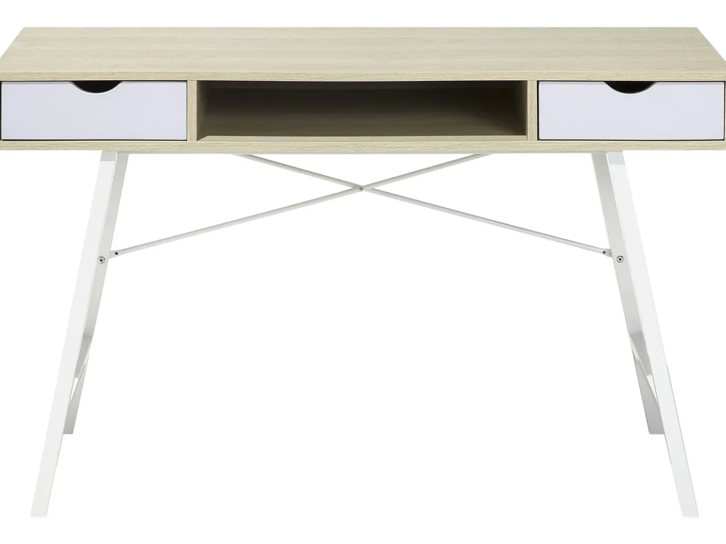 Scrivania CLARITA Marrone chiaro 120 cm 48 cm con Cassetti