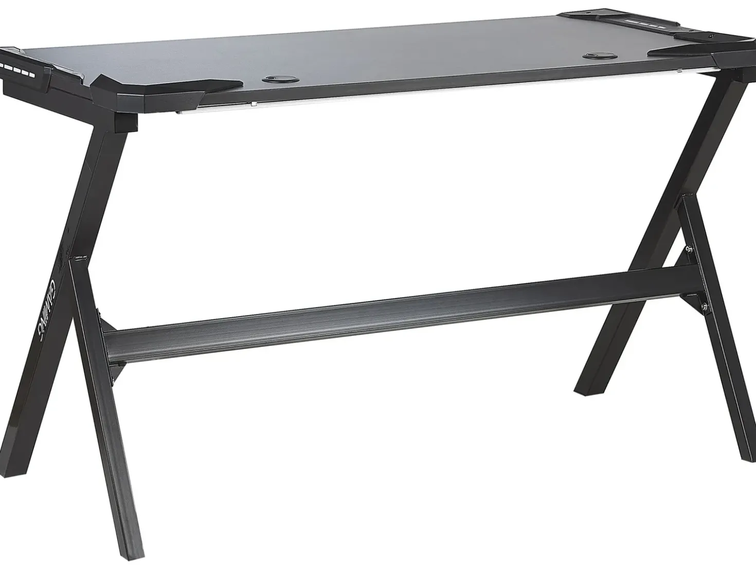 Scrivania da gaming DANVERS Nero 120 cm 60 cm LED RGB