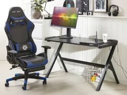 Scrivania da gaming DANVERS Nero 120 cm 60 cm LED RGB