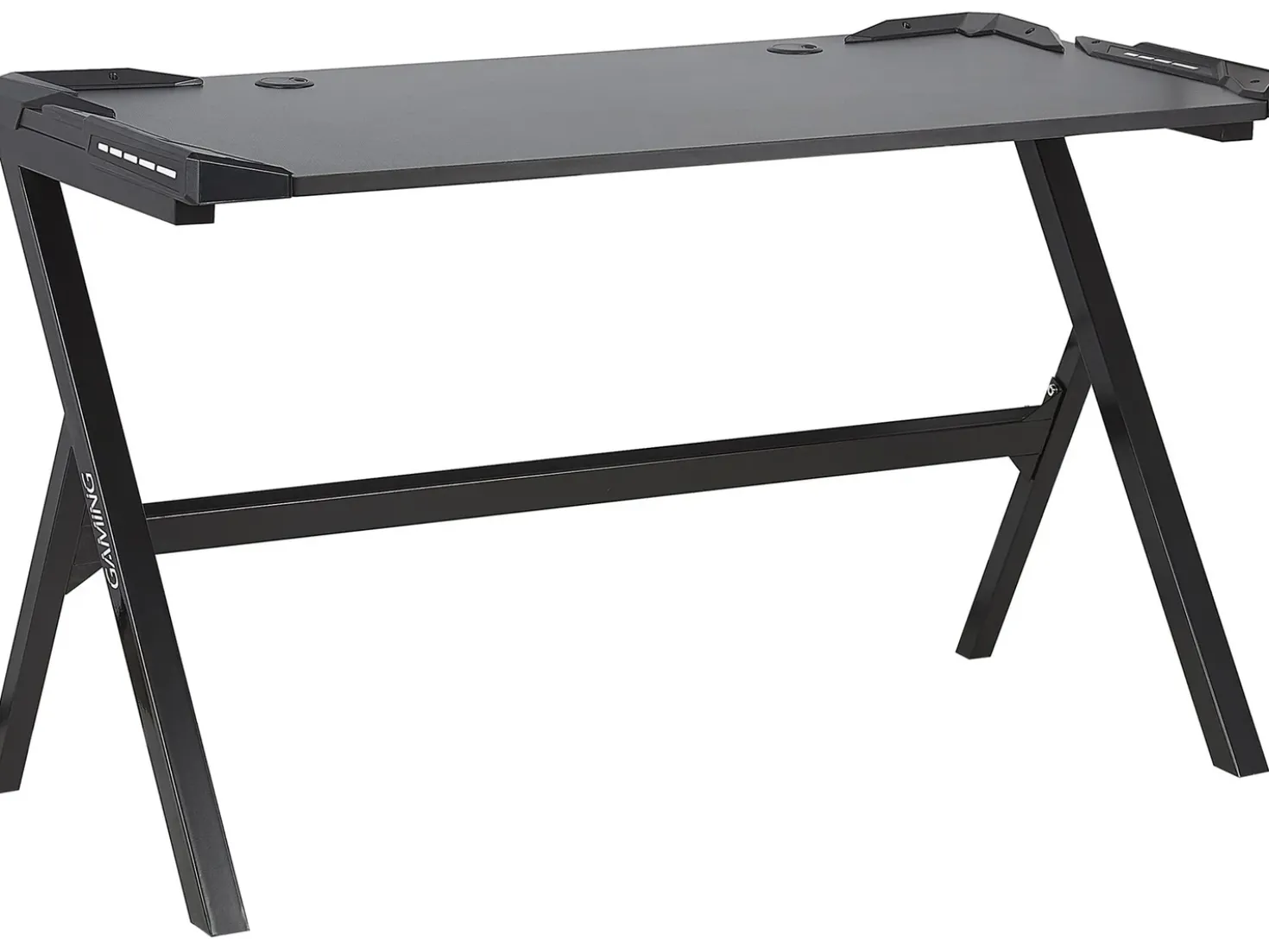 Scrivania da gaming DANVERS Nero 120 cm 60 cm LED RGB