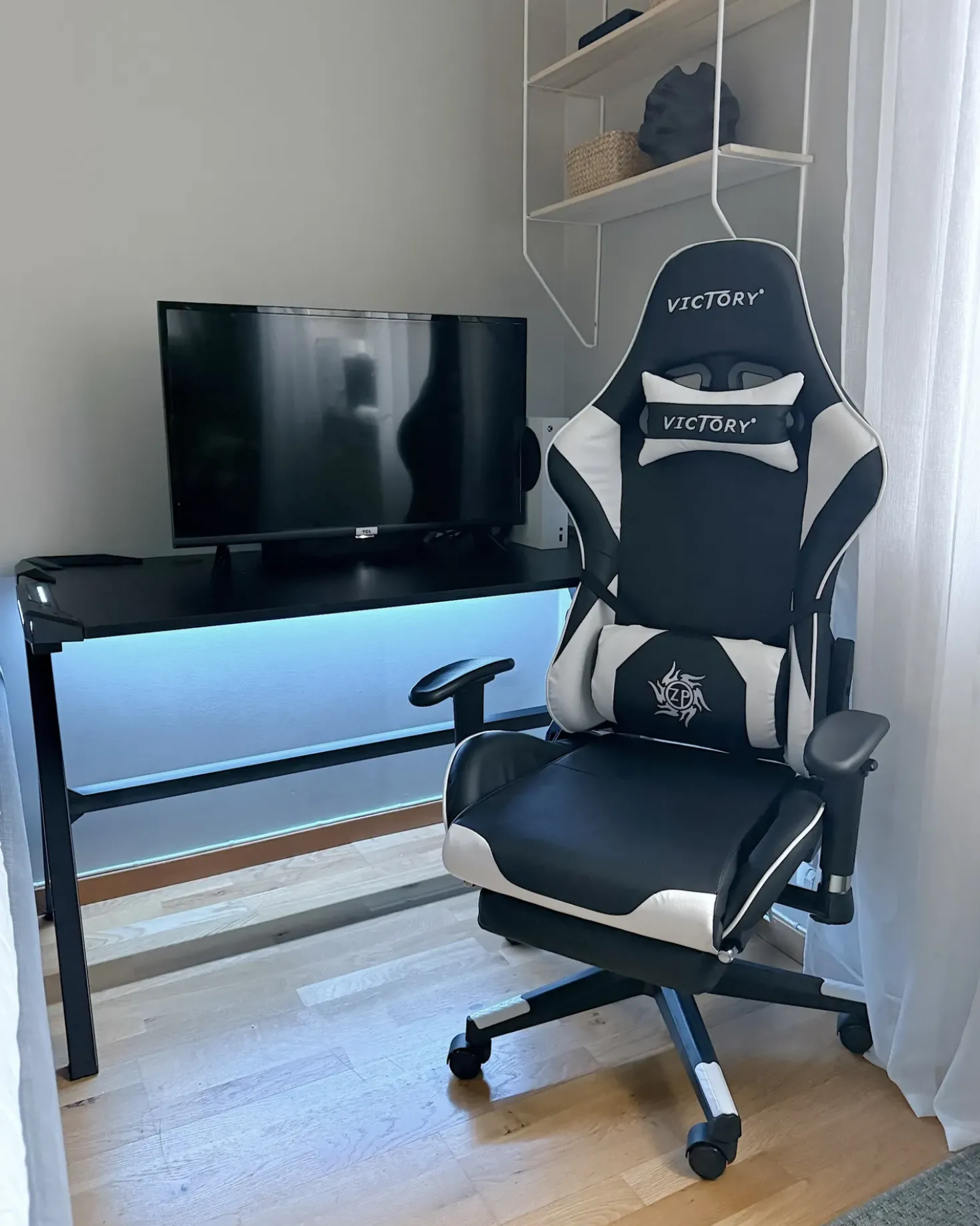 Scrivania da gaming DANVERS Nero 120 cm 60 cm LED RGB